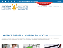 Tablet Screenshot of fondationlakeshore.ca